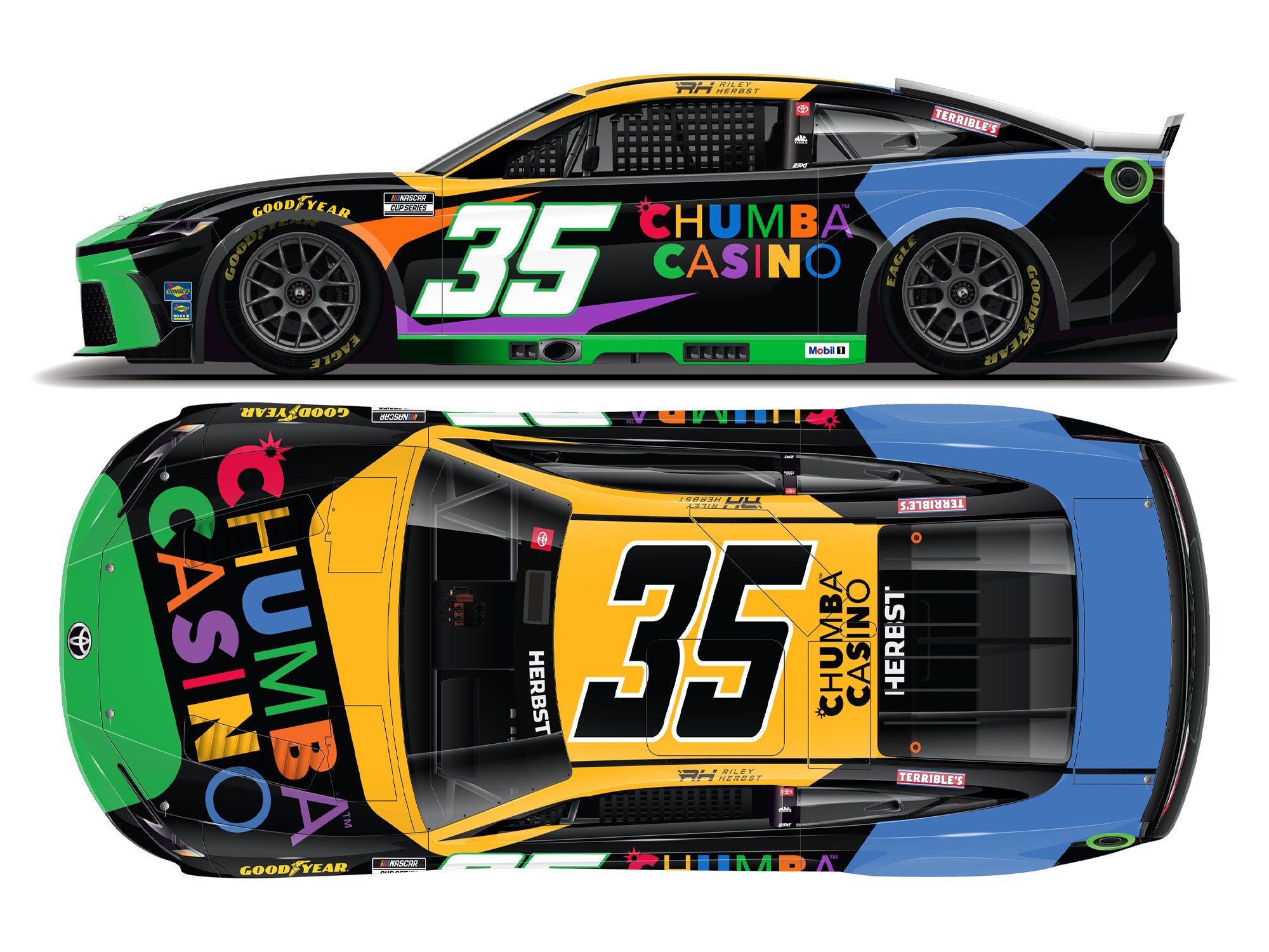 AUTOGRAPHED CHUMBA CASINO NO. 35 DIECAST 1:24 ELITE (PRE-ORDER)